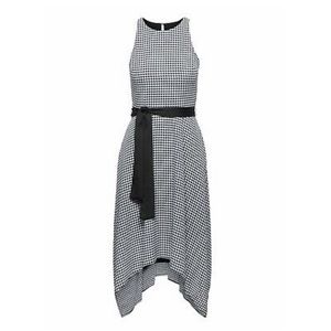 Banana republic racer neck fit&flare gingham dress